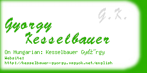 gyorgy kesselbauer business card